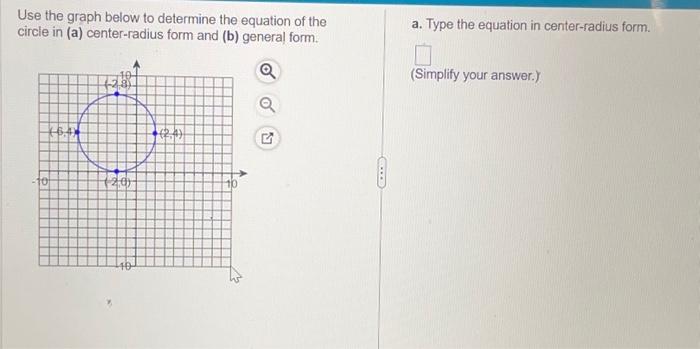 Solved Use the graph below to determine the equation of the | Chegg.com