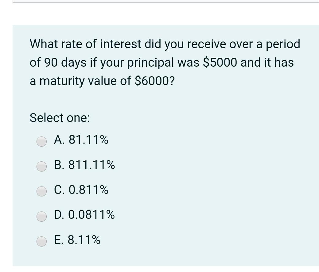 Solved what rate of interest did you receive over a period chegg