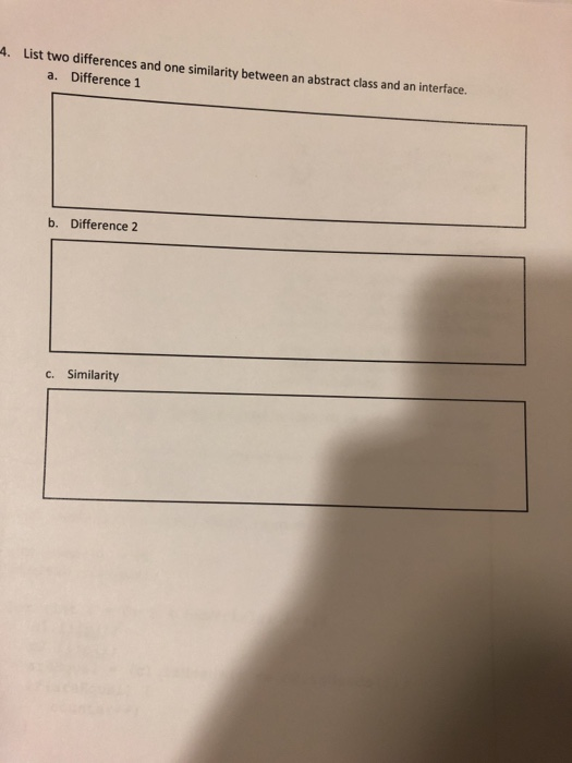 Solved class is an example) For this question refer to the | Chegg.com
