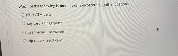 Which Of The Following Is Not An Example Of Strong Chegg Com