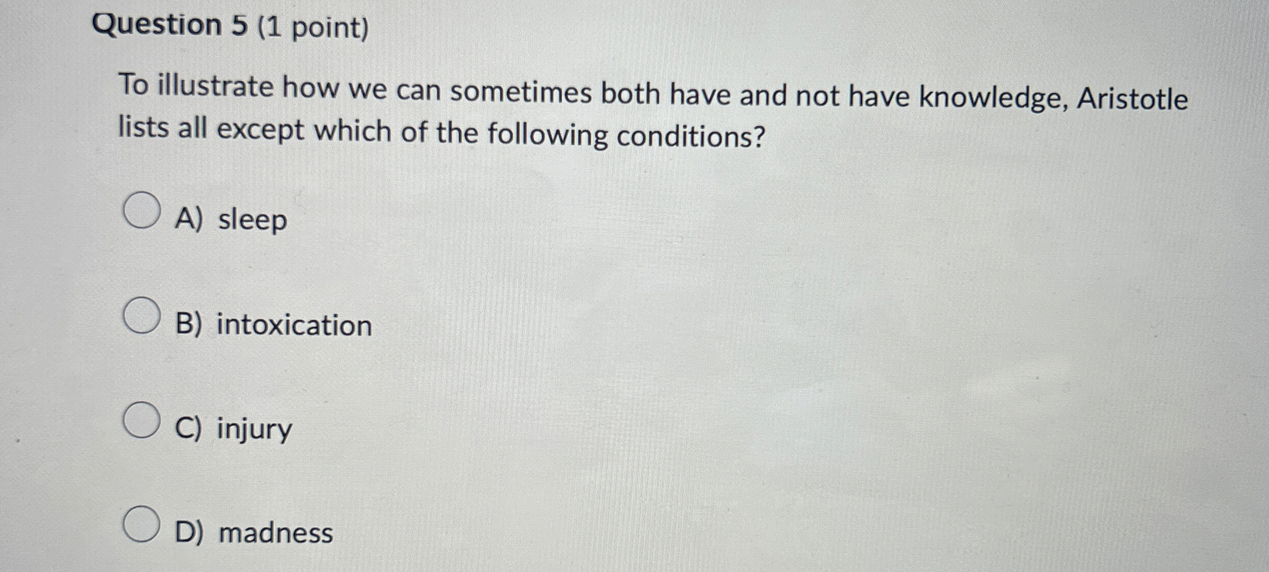 Solved Question 5 (1 ﻿point)To illustrate how we can | Chegg.com