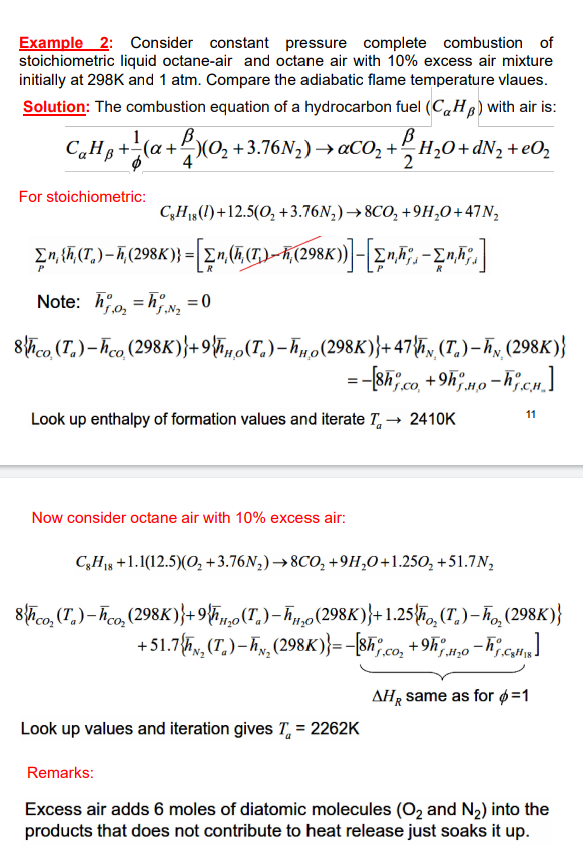 Solved Evaluate the values of adiabatic flame temperature | Chegg.com