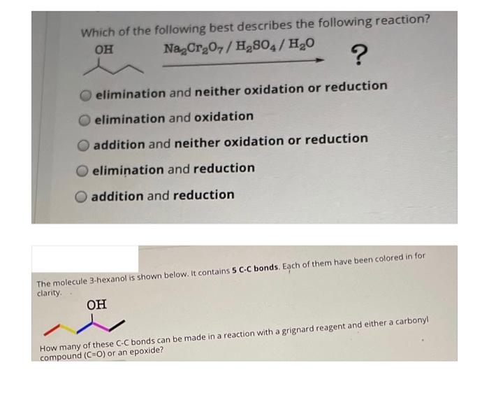 Solved Which of the following best describes the following | Chegg.com