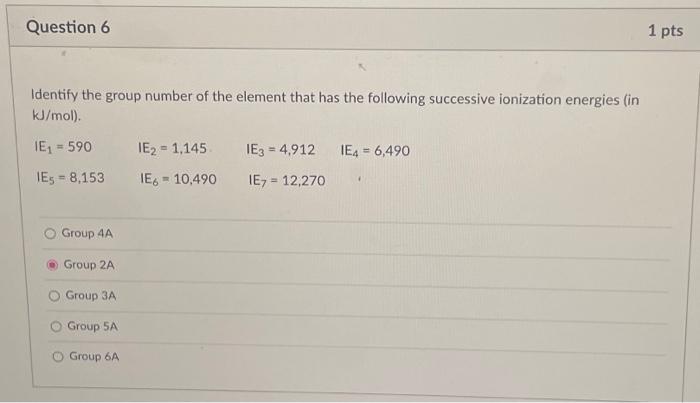 Solved Identify the group number of the element that has the | Chegg.com