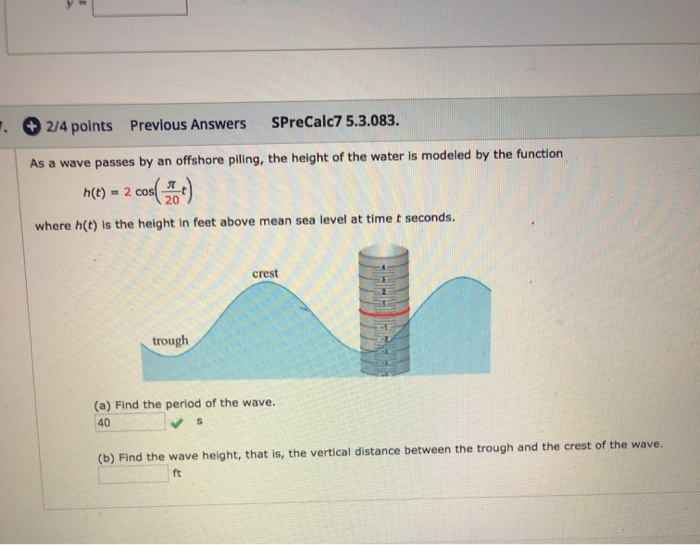 Solved 7 2 4 Points Previous Answers SPreCalc7 5 3 083 As Chegg