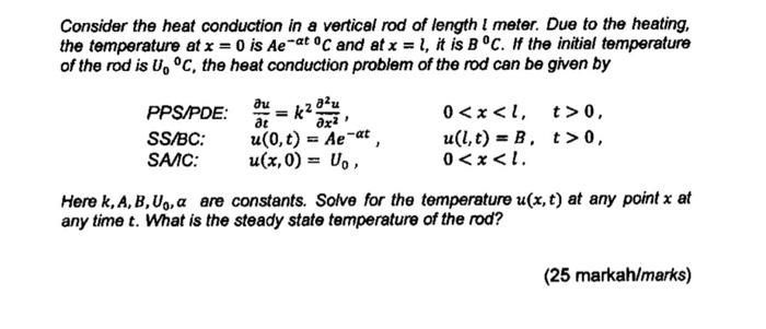 Solved 142024 Consider The Heat Conduction In A Vertical Chegg Com