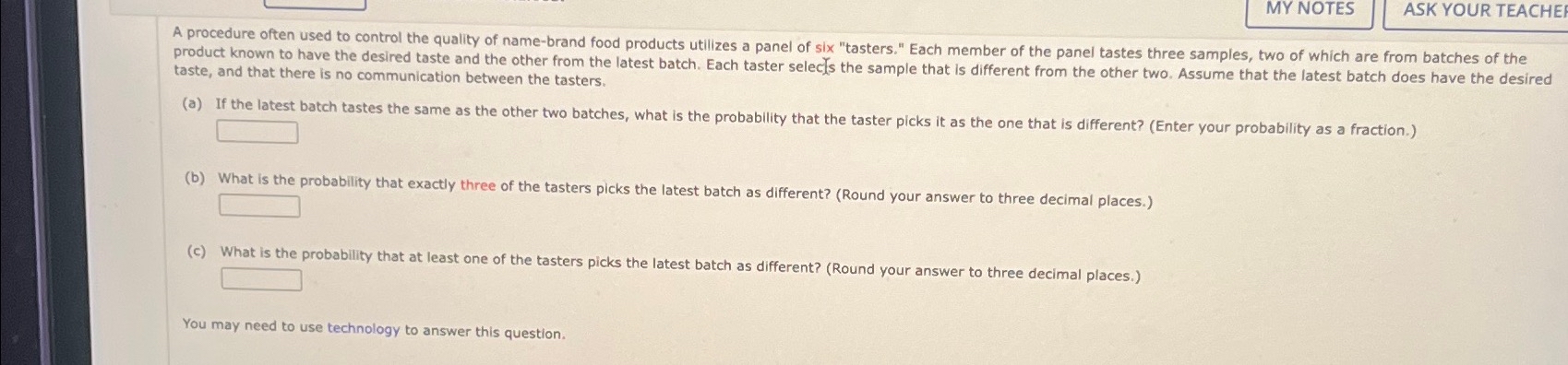 Solved A procedure often used to control the quality of | Chegg.com