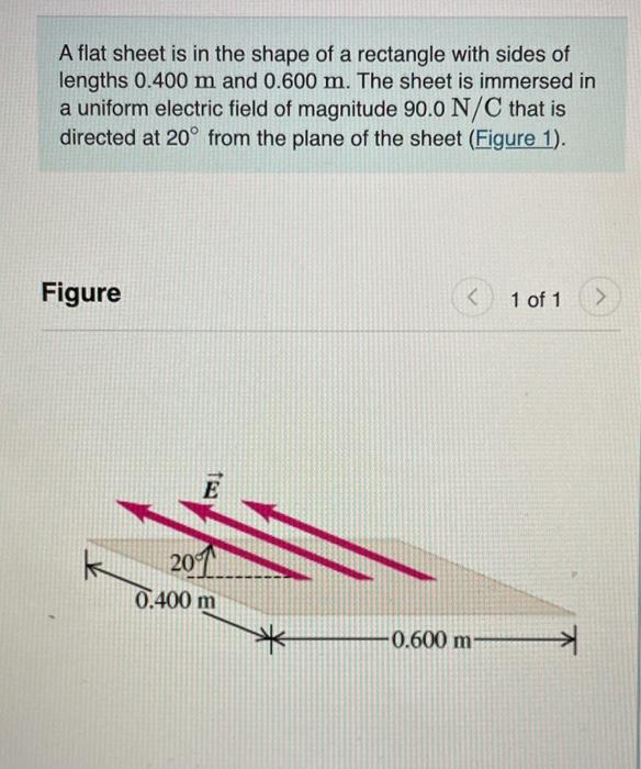 Solved A flat sheet is in the shape of a rectangle with