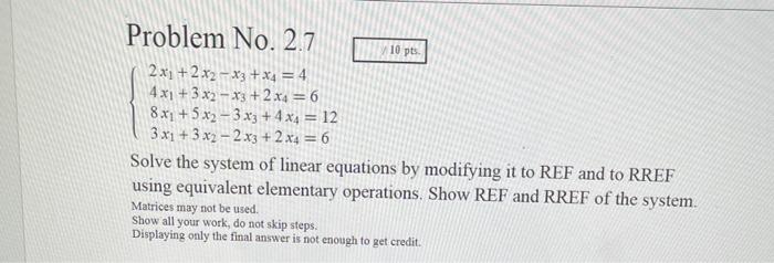 Solved Problem No. 2.7 | Chegg.com