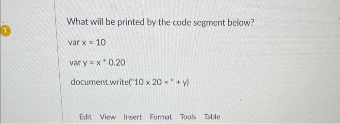Solved What will be printed by the code segment below? | Chegg.com