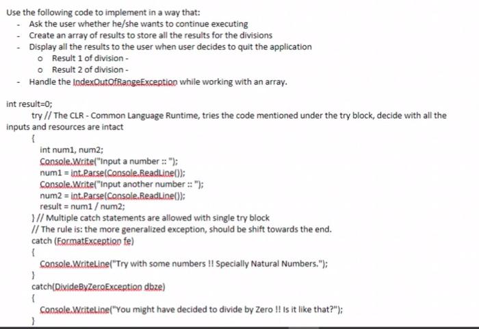 Solved Use the following code to implement in a way that: - | Chegg.com