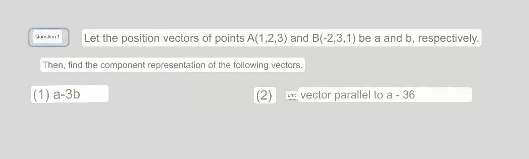 Solved Let The Position Vectors Of Points A(1,2,3) And | Chegg.com