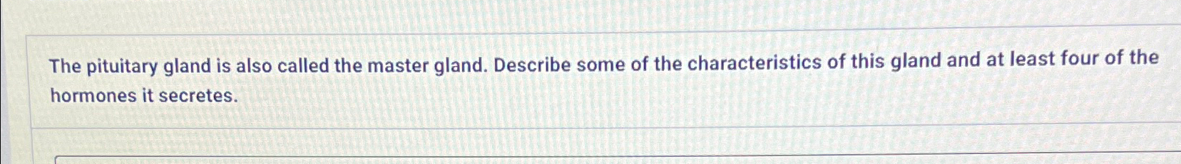 which hormone is called master of master gland