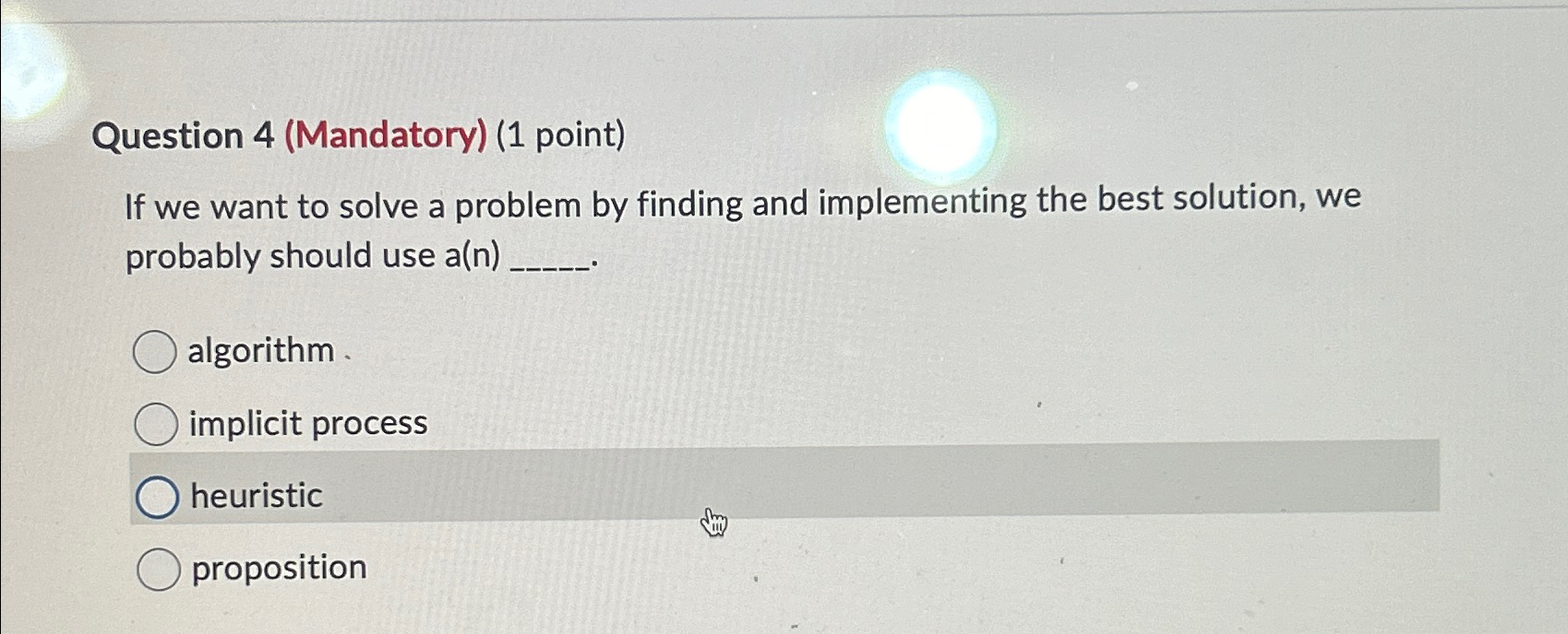 Solved Question 4 (Mandatory) (1 ﻿point)If we want to solve | Chegg.com