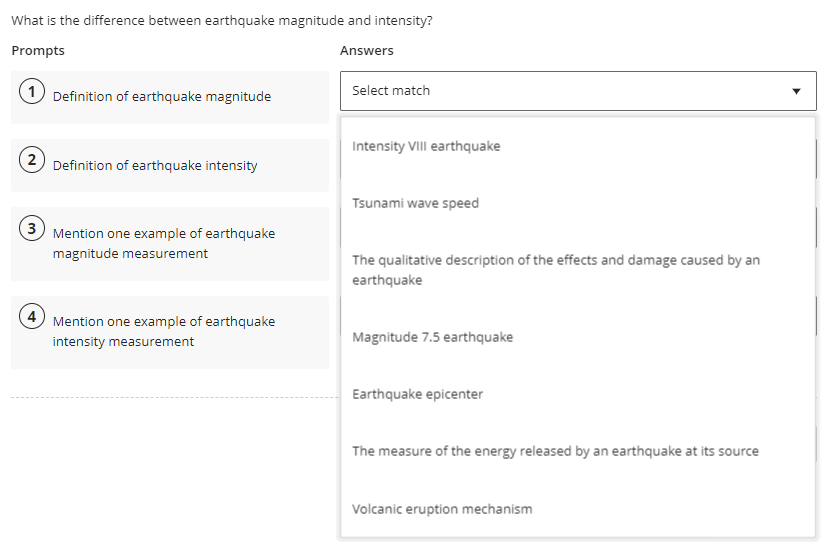 Solved What is the difference between earthquake magnitude | Chegg.com