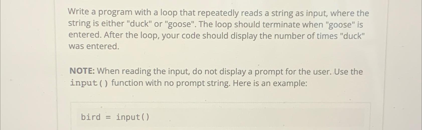 Solved Write a program with a loop that repeatedly reads a