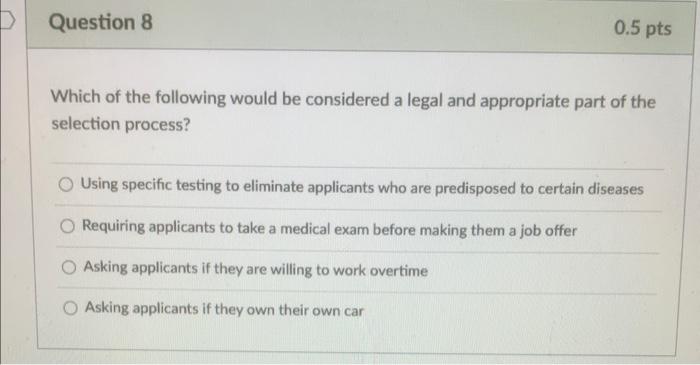 Solved Which Of The Following Would Be Considered A Legal | Chegg.com