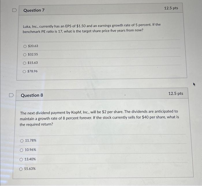 Solved Luka, Inc., currently has an EPS of $1.50 and an | Chegg.com