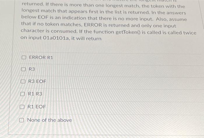 Solved Consider The Regular Expressions: | Chegg.com