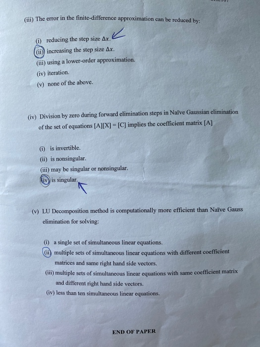 Question 4 (a) Engineering Problems Can Be Solved | Chegg.com