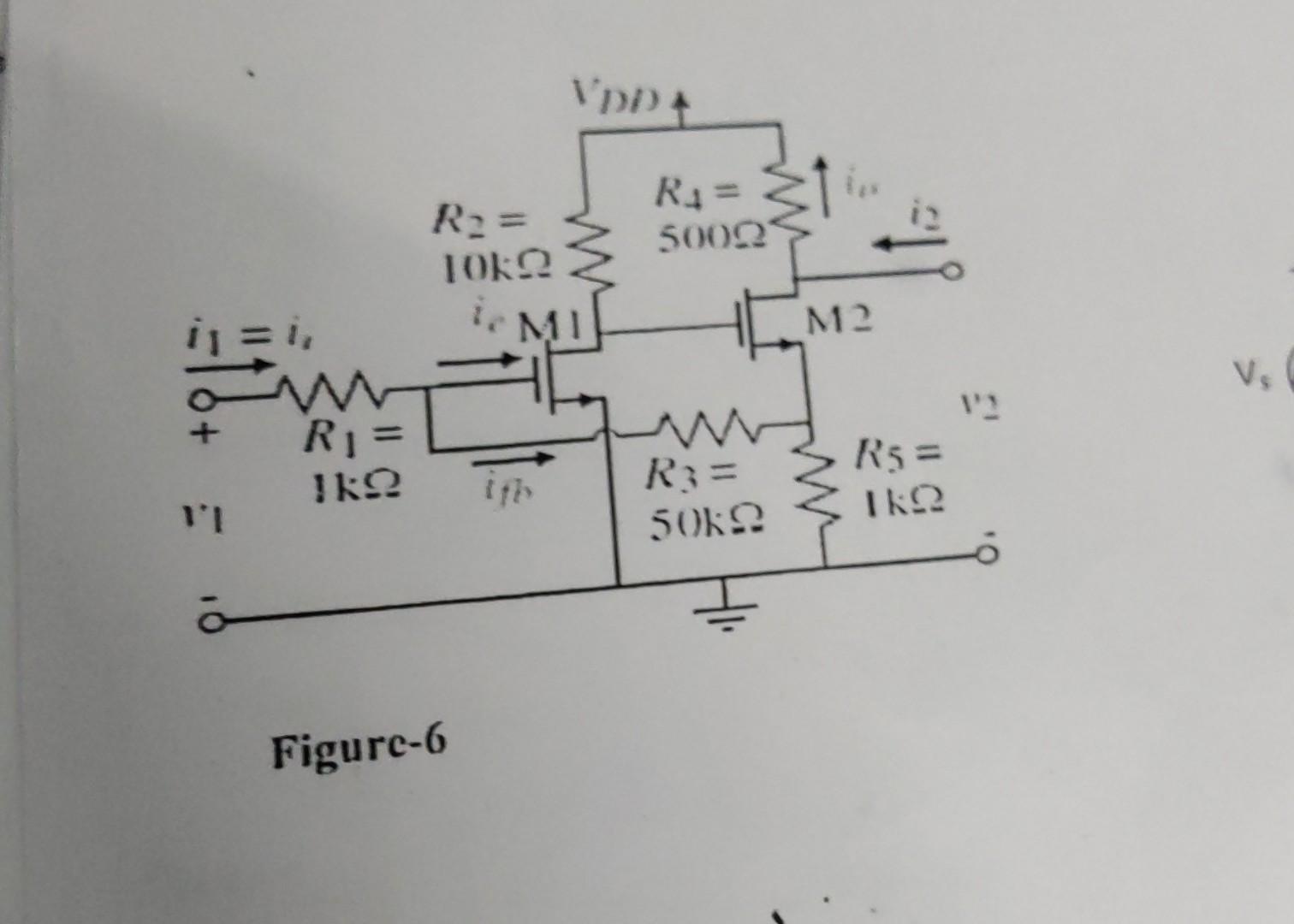 determine the current gain voltage gain input | Chegg.com