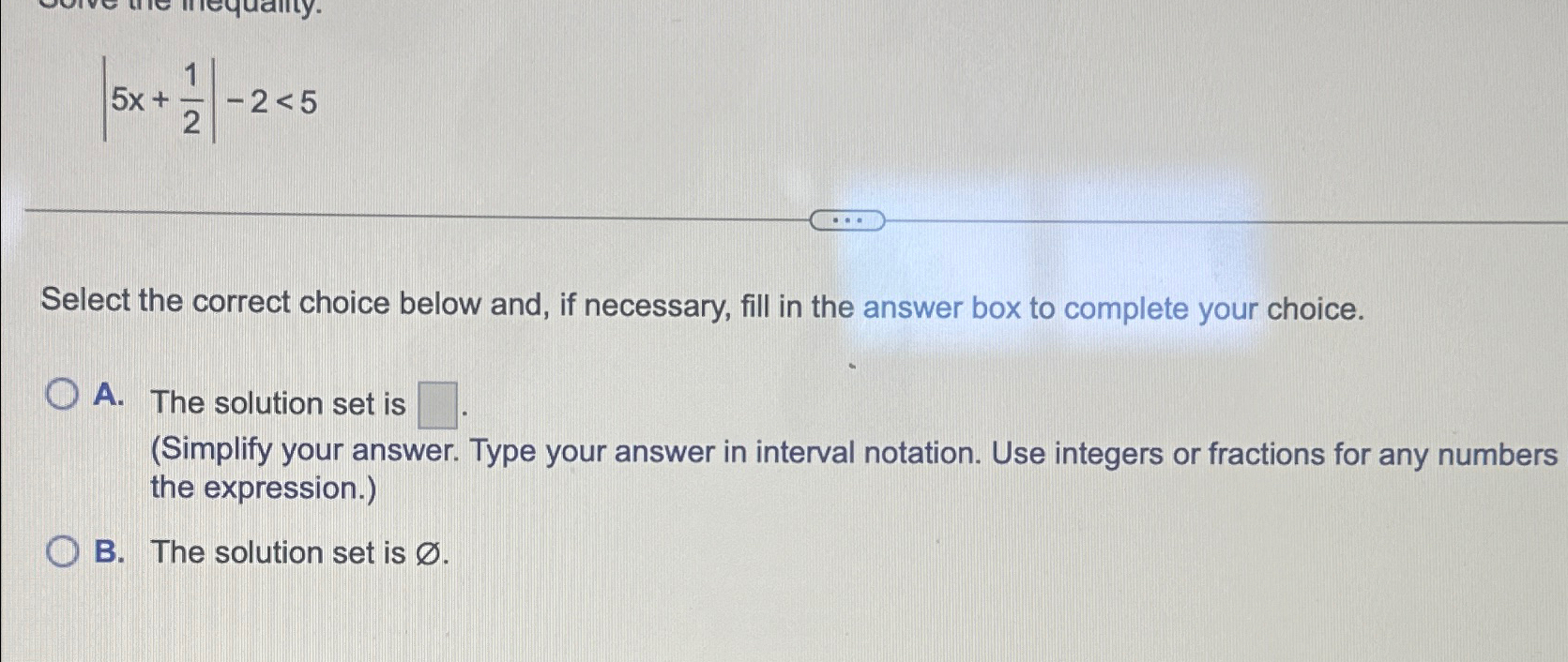 Solved |5x+12|-2