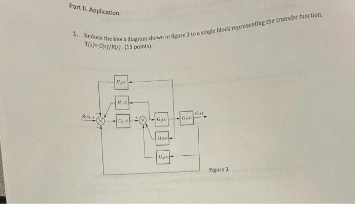 Solved I. Application 1. Reduce the block diagram shown in | Chegg.com