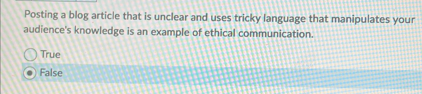 Solved Posting a blog article that is unclear and uses | Chegg.com