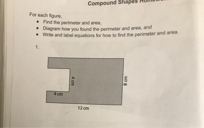 Solved Compound Shapes For each figure • Find the perimeter | Chegg.com
