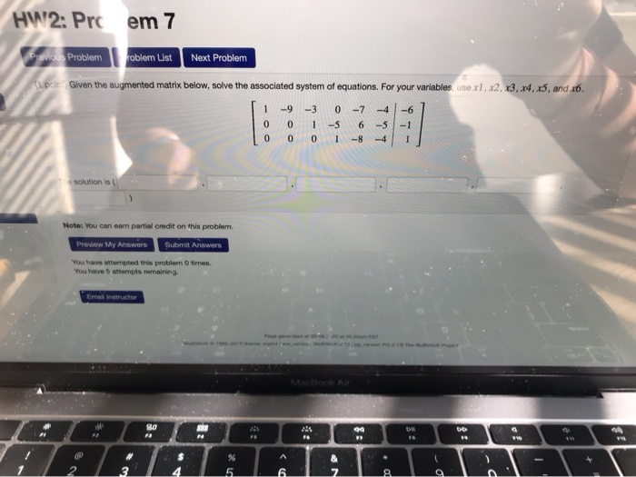 Solved HW 2: Pre em 7 Previous Problem roblem List Next | Chegg.com