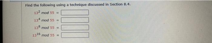 Solved Find the following using a technique discussed in | Chegg.com
