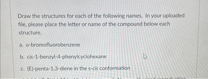 Solved Draw The Structures For Each Of The Following Names. | Chegg.com