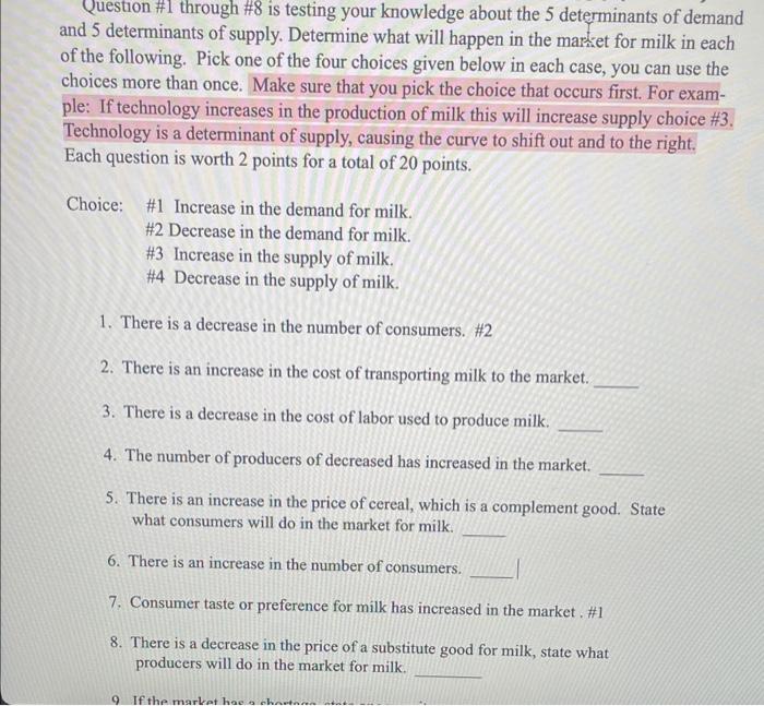 Solved Question \1 through \8 is testing your knowledge
