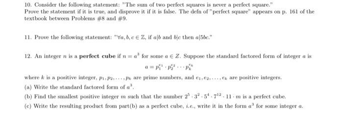 Solved 10. Consider the following statement: "The sum of two | Chegg.com