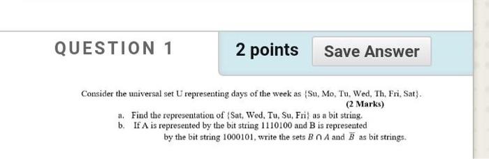 Solved QUESTION 1 2 points Save Answer Consider the | Chegg.com