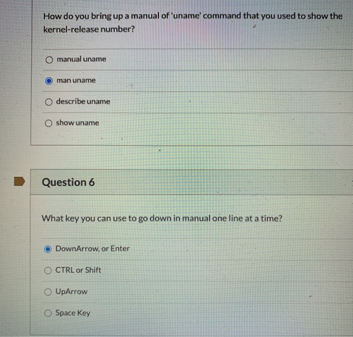 Solved How do you bring up a manual of 'uname' command that | Chegg.com
