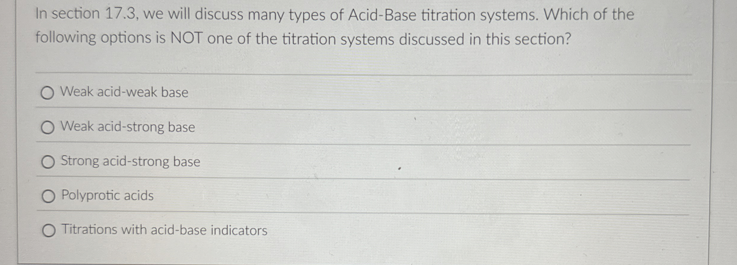 Solved In section 17.3, ﻿we will discuss many types of