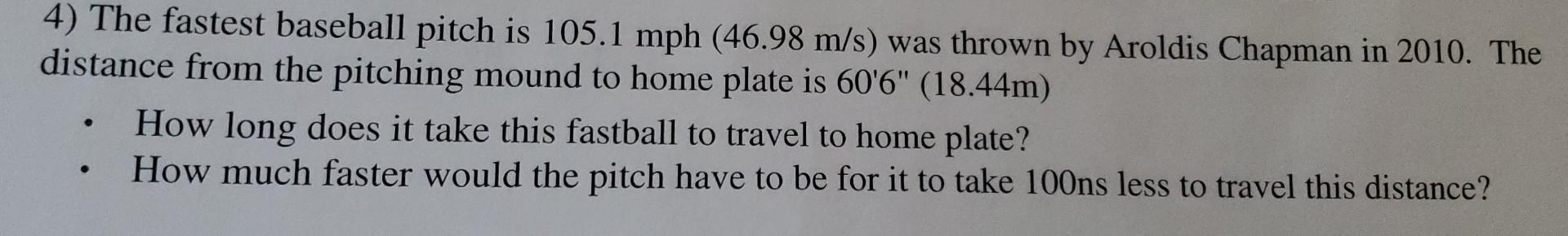 Doing the math on Aroldis Chapman's fastball