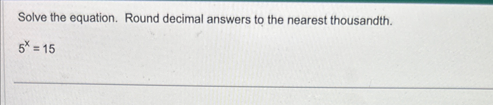 Solved Solve the equation. Round decimal answers to the | Chegg.com