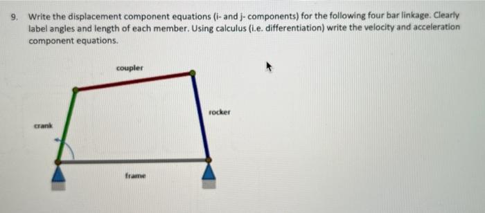 Solved 9. Write the displacement component equations ( i - | Chegg.com