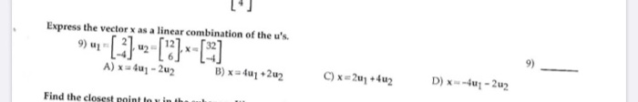 Solved Please help using linear algebra. This problem is due | Chegg.com
