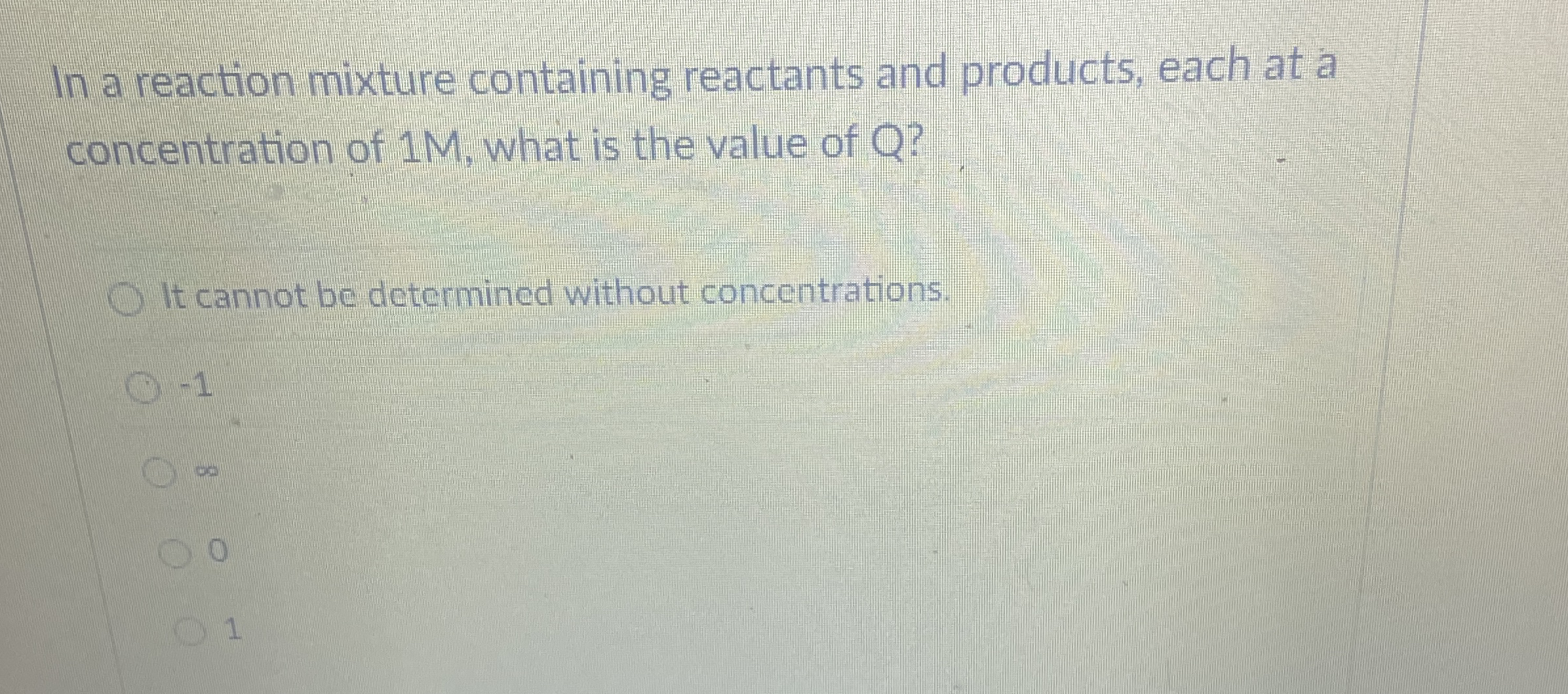 Solved In a reaction mixture containing reactants and | Chegg.com