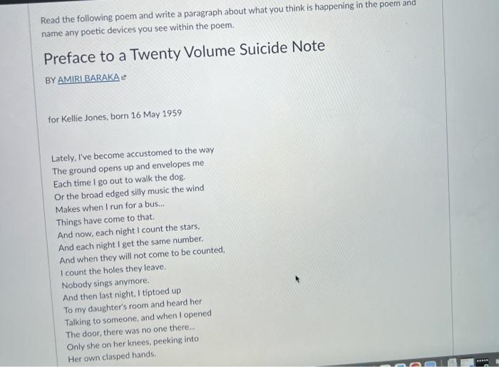4 paragraph example poem