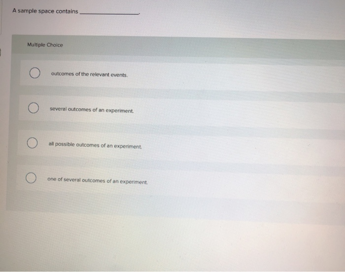 experiments outcomes sample space and events