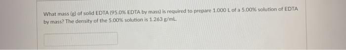 Solved Calculate the mass (g) required to prepare 300 g of | Chegg.com