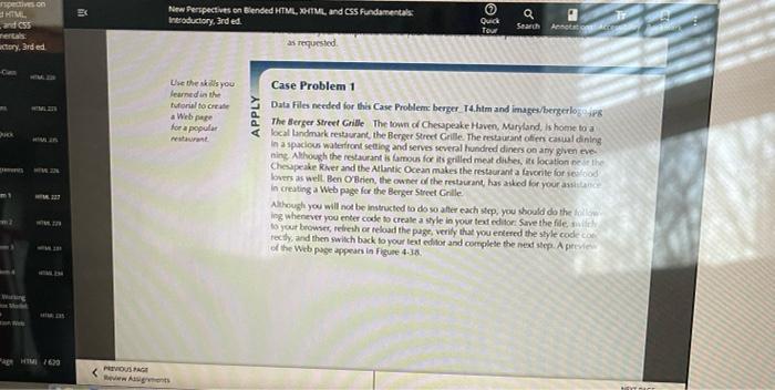 3 New Perspectives on Blended HTML, XML, and Css | Chegg.com