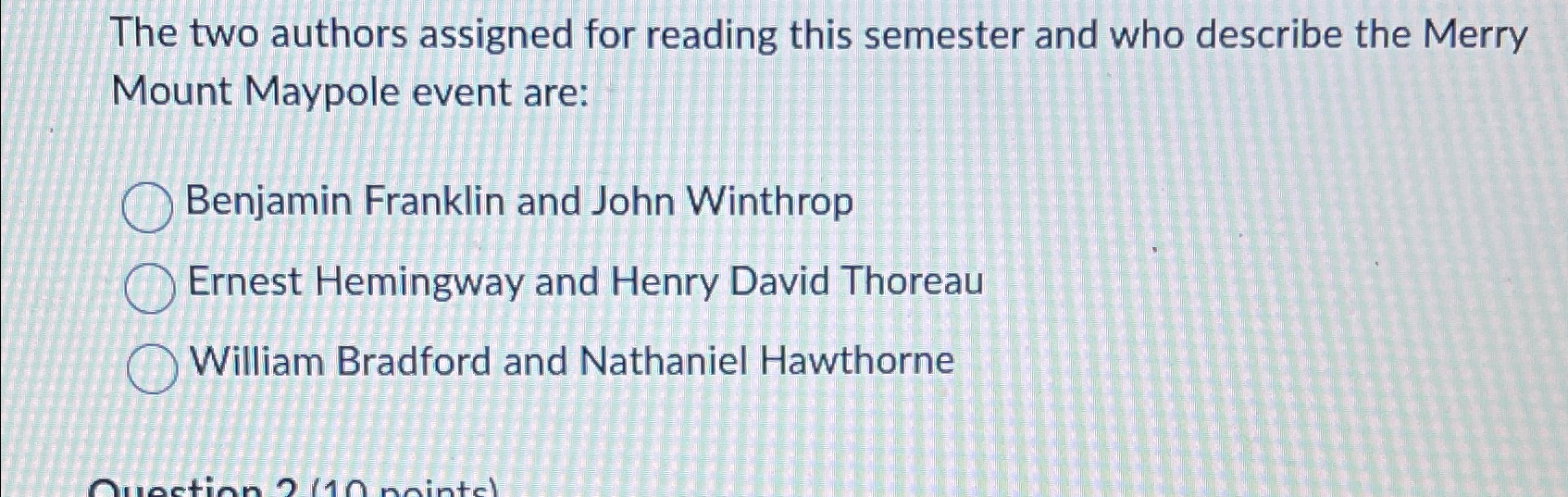 Solved The two authors assigned for reading this semester | Chegg.com
