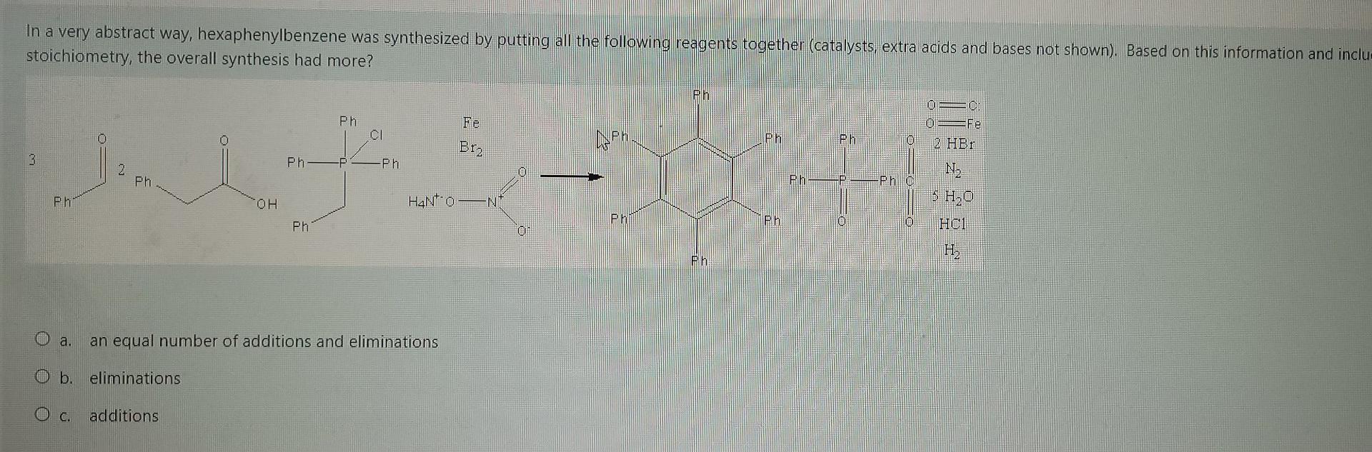 In A Very Abstract Way, Hexaphenylbenzene Was | Chegg.com