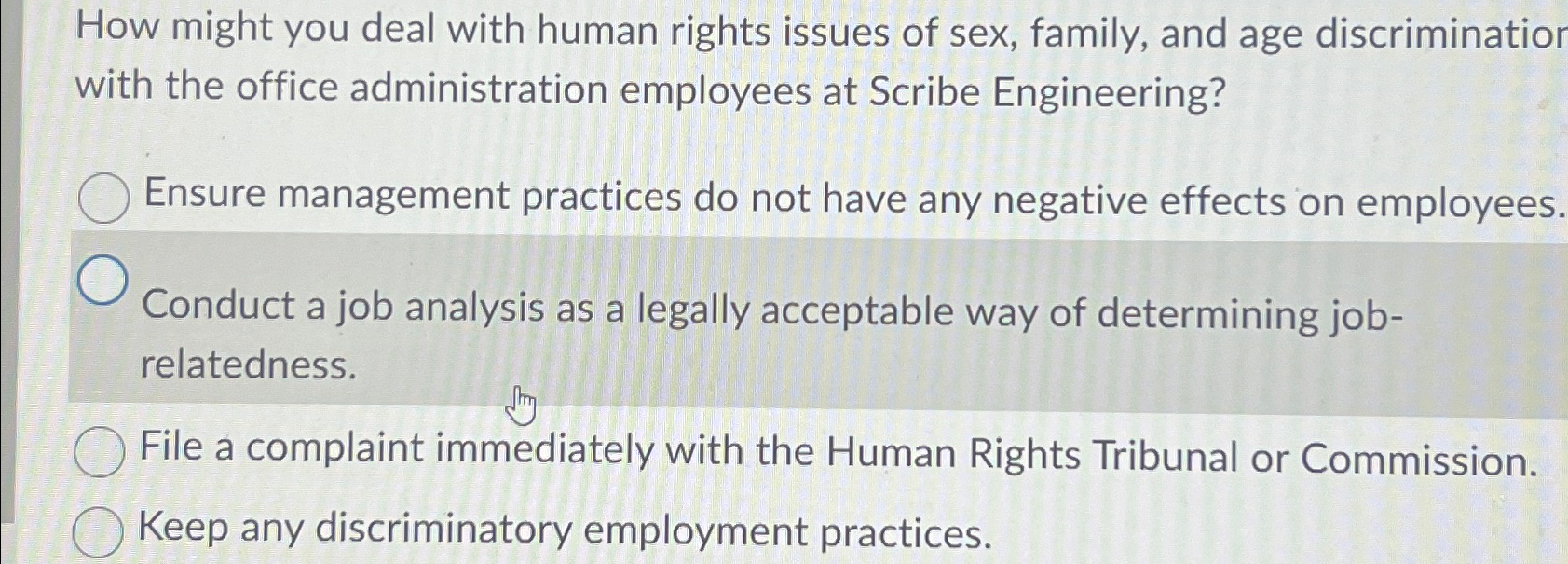 Solved How might you deal with human rights issues of sex, | Chegg.com