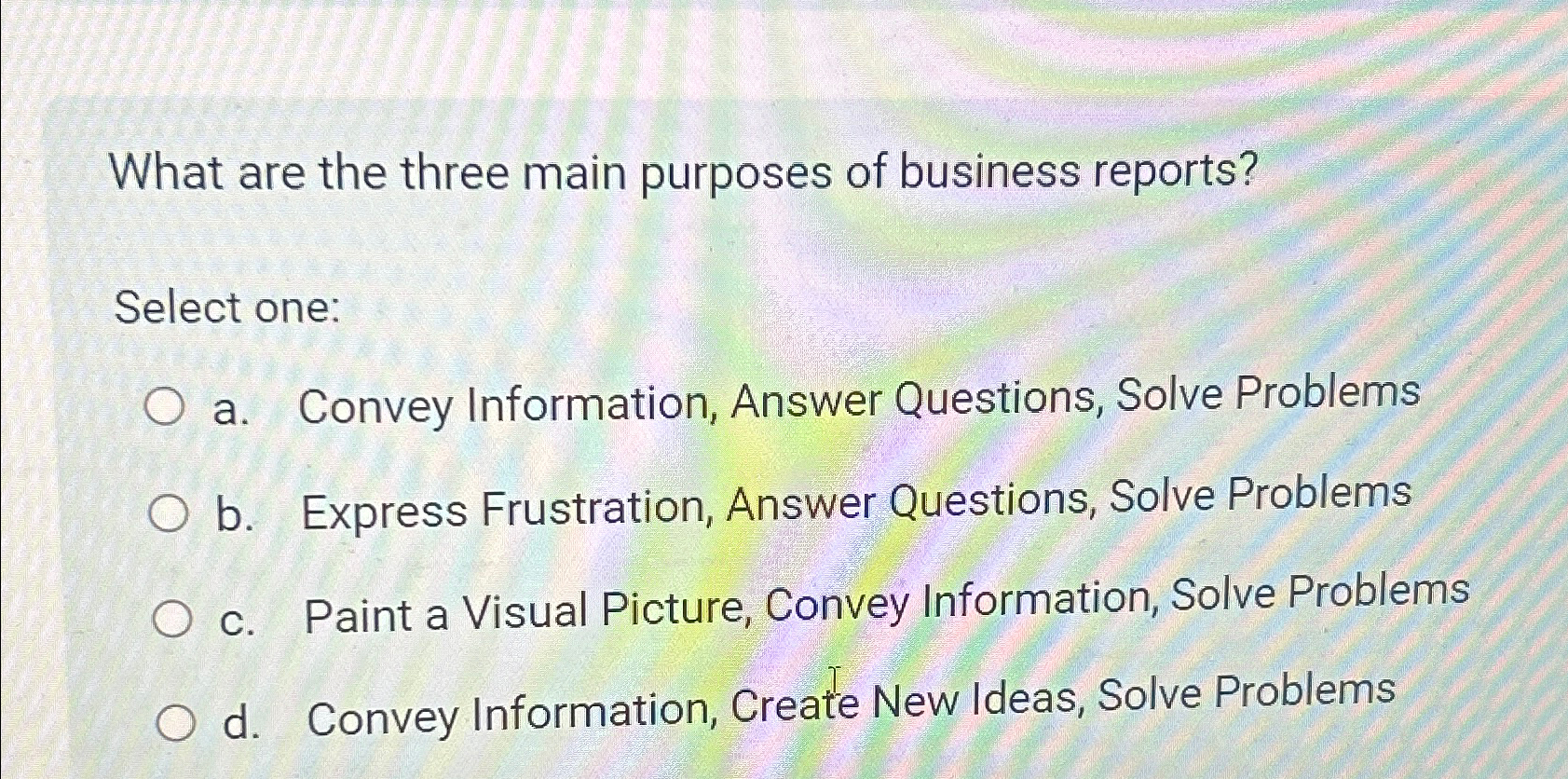 Solved What are the three main purposes of business